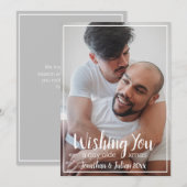 Gay Olde Kerstmis LGBTQ Holiday Feestdagenkaart (Voorkant / Achterkant)