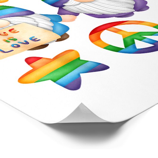 Gay paar kabouters trots, Mr. & Mr. Gay bruiloft,  Poster (Hoek)