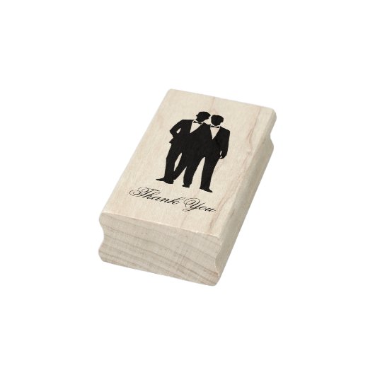 Gay paar Tuxedo Bow Stropdas Grooms Rubber Stamp Rubberstempel (Stempel)