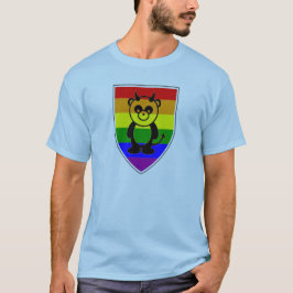 Gay panda-Beer op regenboogvlag T-shirt
