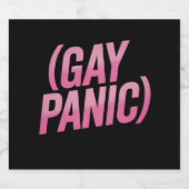 Gay Panic LGBTQ-protesttrots Bier Etiket (Enkel label)
