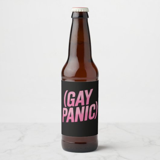 Gay Panic LGBTQ-protesttrots Bier Etiket (Voorkant)
