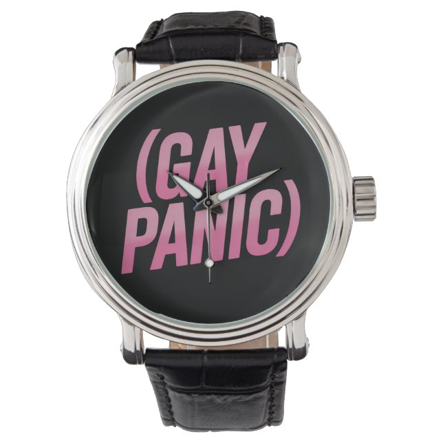 Gay Panic LGBTQ-protesttrots Horloge (Voorkant)