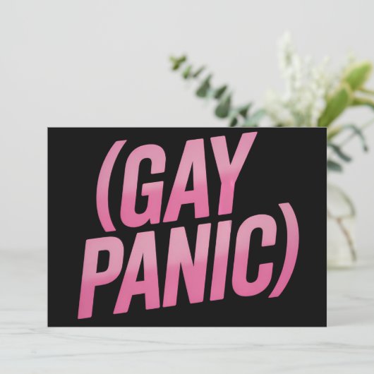 Gay Panic LGBTQ-protesttrots Kaart (Staand voorkant)