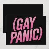 Gay Panic LGBTQ-protesttrots Kaart (Voorkant / Achterkant)