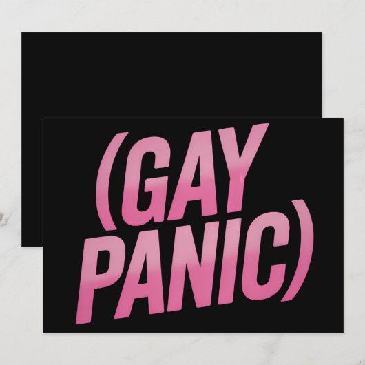 Gay Panic LGBTQ-protesttrots Kaart (Voorkant / Achterkant)