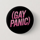 Gay Panic LGBTQ-protesttrots Ronde Button 5,7 Cm (Voorkant)