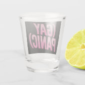 Gay Panic LGBTQ-protesttrots Shot Glas (Achterkant)