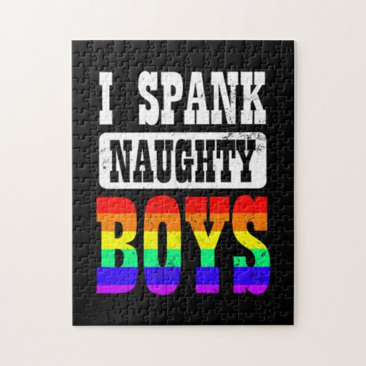 Gay papa I Spank Naughty Boy Legpuzzel (Verticaal)