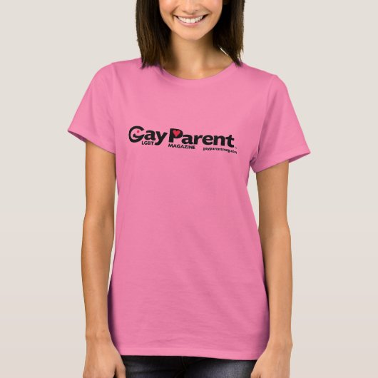 Gay Parent magazine 2 kleuren logo shirt (Voorkant)