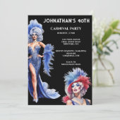 Gay party LGBTQ verjaardag drag queen thema Kaart (Staand voorkant)