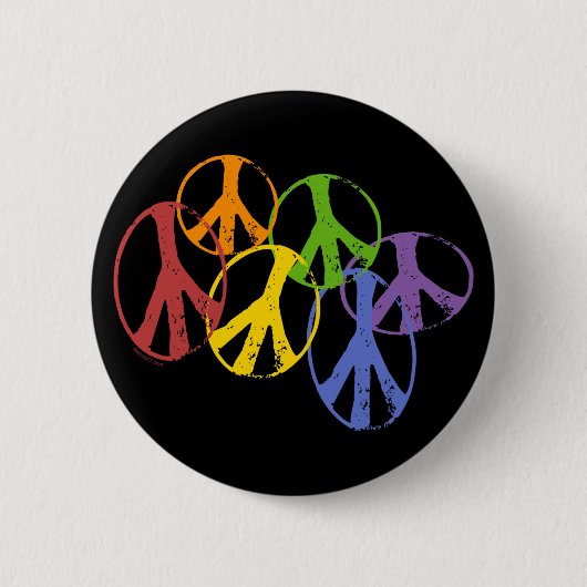Gay Peace Symbols Button (Voorkant)