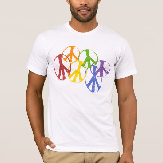 Gay Peace Symbols T-shirt (Voorkant)