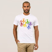 Gay Peace Symbols T-shirt (Voorkant volledig)