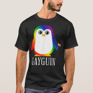 Gay Penguin Rainbow Pride Flag LGBTQ Cool LGBTT Al T-shirt