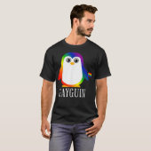 Gay Penguin Rainbow Pride Flag LGBTQ Cool LGBTT Al T-shirt (Voorkant volledig)
