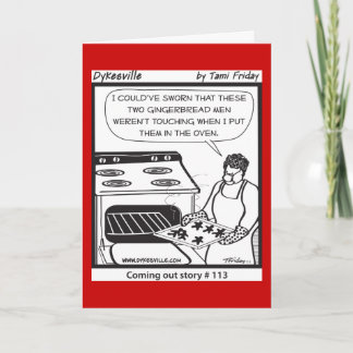 Gay peperkoek mannen feestdagen kaart