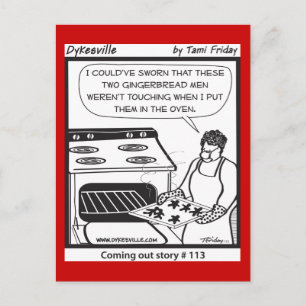 Gay peperkoek mannen feestdagenkaart