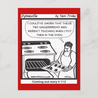 Gay peperkoek mannen feestdagenkaart