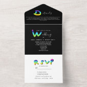 Gay Photo Wedding All In One Uitnodiging (Binnen)