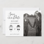 Gay Photo Wedding Save The Date (Voorkant)