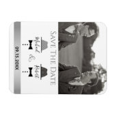 Gay Photo Wedding Save the Date Invitation Magneet (Horizontaal)