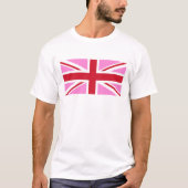 Gay Pink UK Pride Flag T-shirt (Voorkant)