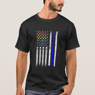 Gay Politie Vlag LGBT Rainbow Law Enforcement Gay  T-shirt