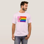 GAY PORTUGAL EN RAINBOW VLAG T-SHIRT (Voorkant volledig)
