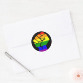 Gay Power Ronde Sticker (Envelop)