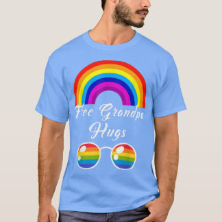 Gay Prid, vrij opa Hugs LGBT Rainbow T-shirt