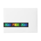 Gay Pride 2018 Rainbow Flag LGBT Typografie Adreslabel Wikkel (Voorkant)