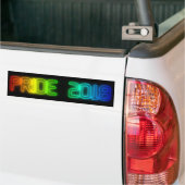 Gay Pride 2018 Rainbow Flag LGBT Typografie Bumpersticker (Op Truck)