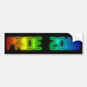 Gay Pride 2018 Rainbow Flag LGBT Typografie Bumpersticker (Voorkant)