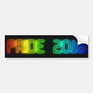 Gay Pride 2018 Rainbow Flag LGBT Typografie Bumpersticker