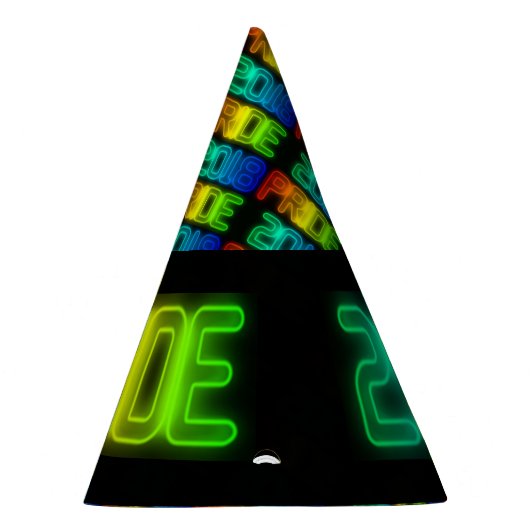 Gay Pride 2018 Rainbow Flag LGBT Typografie Feesthoedjes (Rechts)