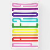 Gay Pride 2019 Party LGBT Rainbow Flag Kleuren Spandoek (Verticaal)