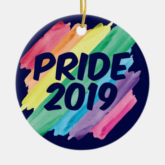Gay Pride 2019 Rainbow Keramisch Ornament (Voorkant)
