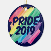 Gay Pride 2019 Rainbow Keramisch Ornament (Links)