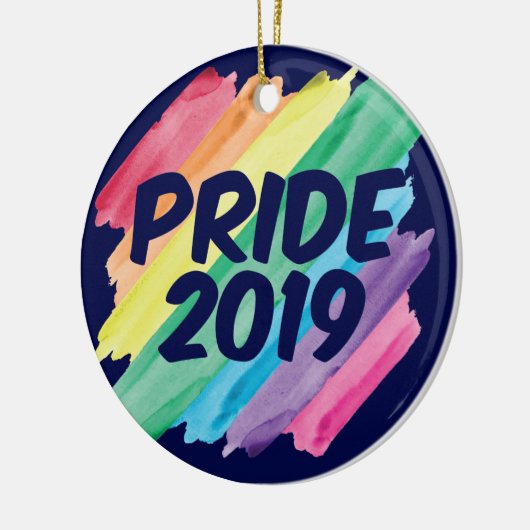 Gay Pride 2019 Rainbow Keramisch Ornament (Links)