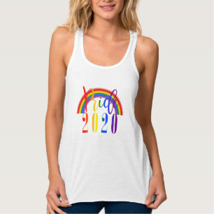 Gay Pride 2020 LGBT Rainbow Flag Colors LGBTQ Tanktop