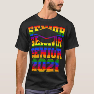 Gay Pride Afstuderen Gifts 2021 LGBTQ Rainbow Flag T-shirt