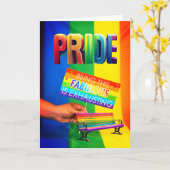 Gay Pride Alle Gelegenheid, 5"x 7"Gevouwen Kaart (Gele Bloem)