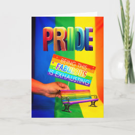 Gay Pride Alle Gelegenheid, 5"x 7"Gevouwen Kaart