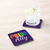 Gay Pride Ally Bier Onderzetter (Rechterzijde)