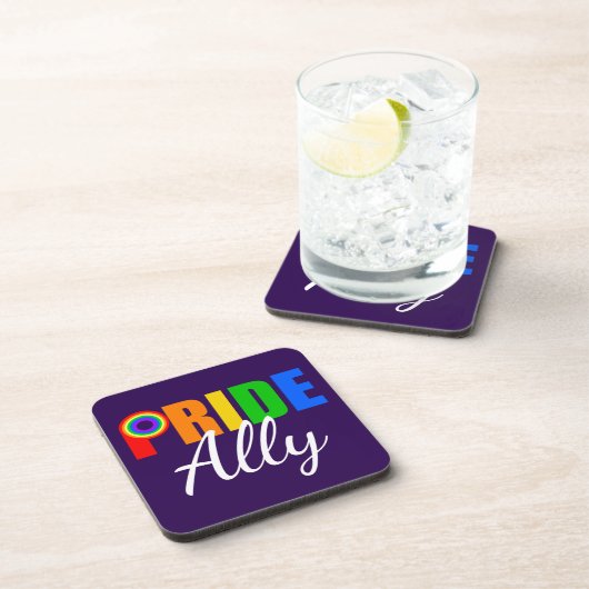 Gay Pride Ally Bier Onderzetter (Rechterzijde)
