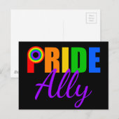Gay Pride Ally LGBTQ Rainbow Alliance Briefkaart (Voorkant / Achterkant)