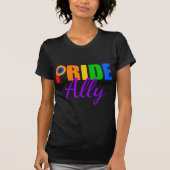 Gay Pride Ally Rainbow T-shirt (Voorkant)