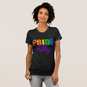 Gay Pride Ally Rainbow T-shirt (Voorkant volledig)