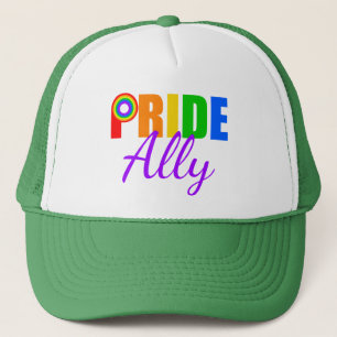 Gay Pride Ally Rainbow Trucker Pet